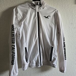 Hollister White Fleece Jacket